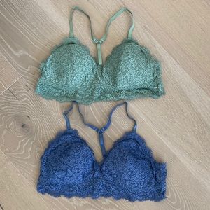 Aerie bralettes set of 2 size L